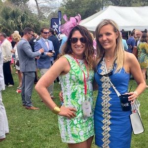 Lilly Pulitzer Mila Lace Green & White Shift Dress